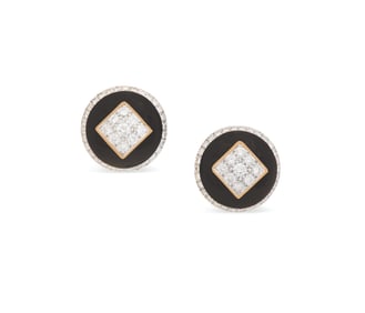 Pair of David Webb Diamond Ear Clips