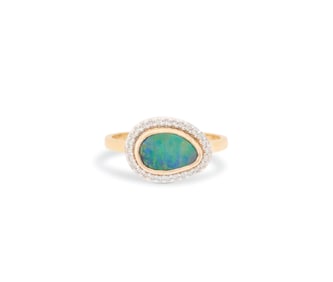 Opal and Diamond Ring