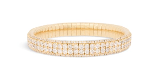 Custom-Made Flexible Diamond Bracelet