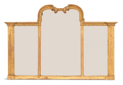 George II-Style Giltwood Overmantel Mirror