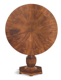 Biedermeier Figured Walnut Center Table