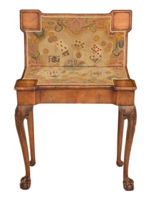 Fine George III Carved Walnut Games Table