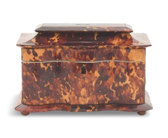 William IV Tortoiseshell Tea Caddy