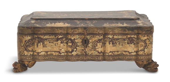 Chinese Export Carved Lacquered Box