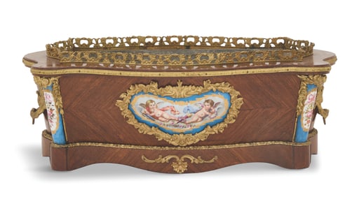 Bronze and Porcelain-Mounted Jardiniere
