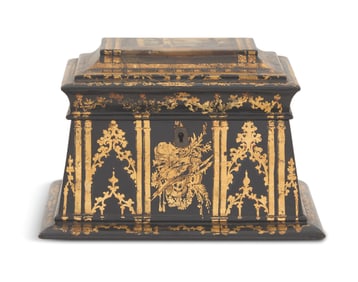 Victorian Papier-Mache Tea Caddy