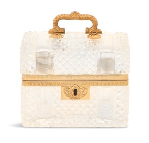 Cut Glass and Gilt-Bronze Jewel Casket