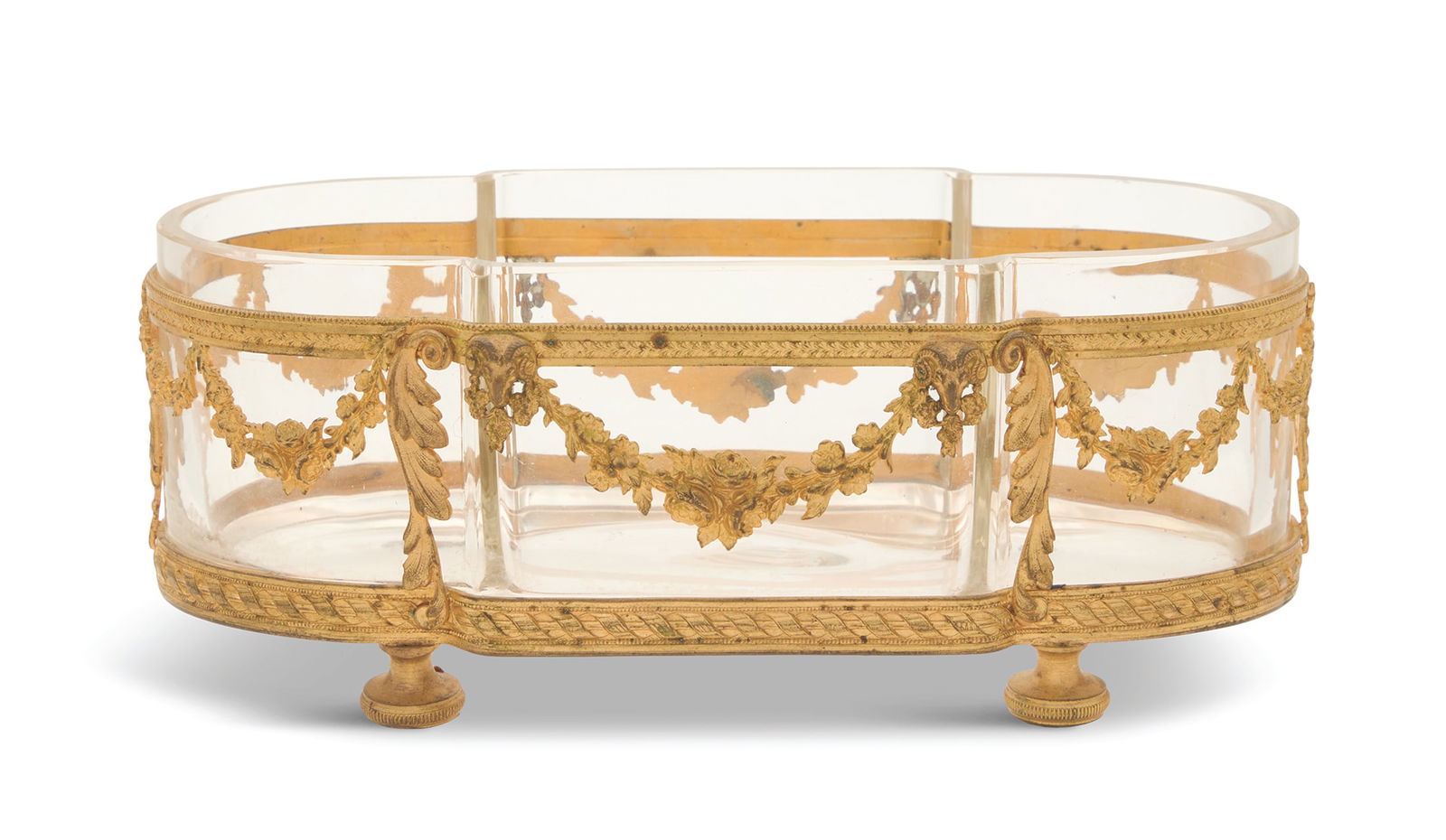 French Gilt-Brass and Cut Crystal Jardiniere (1 of 2)