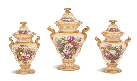 Porcelain Three-Piece Garniture Set
