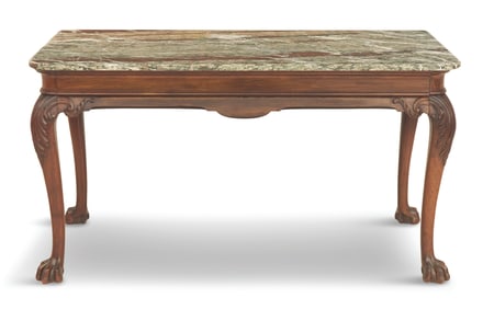 George III-Style Marble-Top Slab Table
