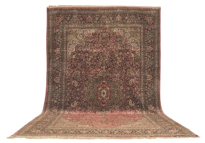 Semi-Antique Tabriz Silk Carpet