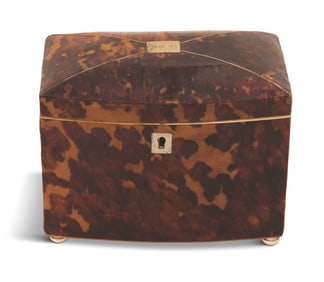 Georgian Tortoiseshell Tea Caddy
