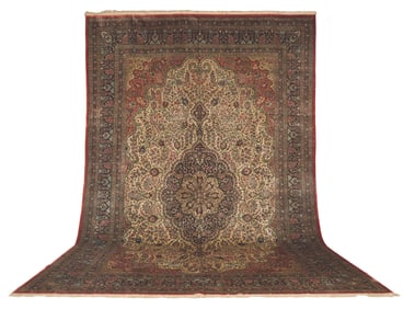 Semi-Antique Tabriz Silk Carpet