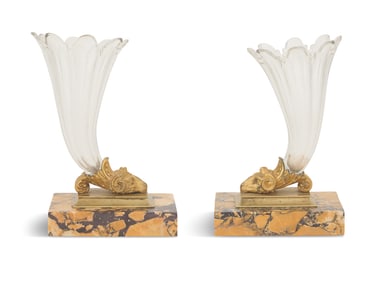 Pair of Louis Philippe Rhyton Vases