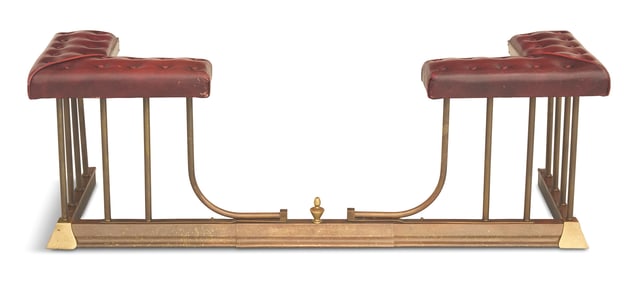 Adjustable Brass Fire Fender Bench