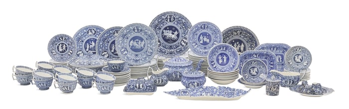Spode "Greek" Pottery Partial Dinner Service