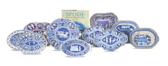 Collection of Spode "Greek" Pattern Pearlware
