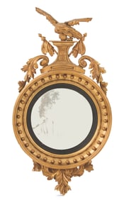 Neoclassical Giltwood Convex Mirror
