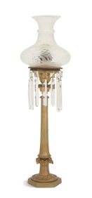 Bronze and Glass Solar Astral Table Lamp