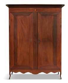 Louisiana Creole-Style Inlaid Mahogany Armoire