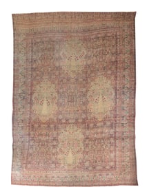 Antique Lavar Kerman Palace Carpet