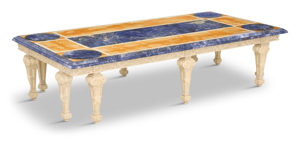 Large Specimen Marble-Top Coffee Table
