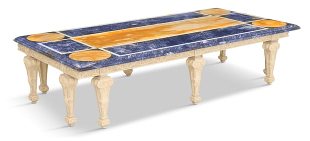 Large Specimen Marble-Top Coffee Table