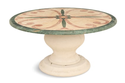 Seven-Piece Stone and Metal Garden Suite