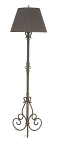 French Cast Iron and Parcel-Gilt Floor Lamp