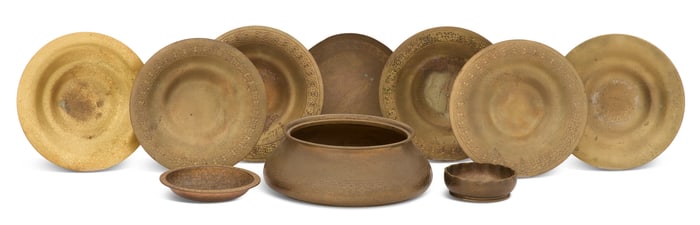 Ten Tiffany Studios Dore Bronze Bowls