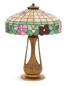 American Leaded Glass Table Lamp (1 of 7)
