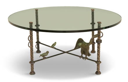 Ilana Goor Bronze, Iron and Glass Coffee Table (1 of 5)