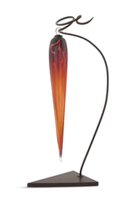 Fusion Art Glass Elongated Teardrop