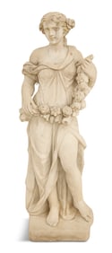Cast-Stone Garden Figure of "Spring"
