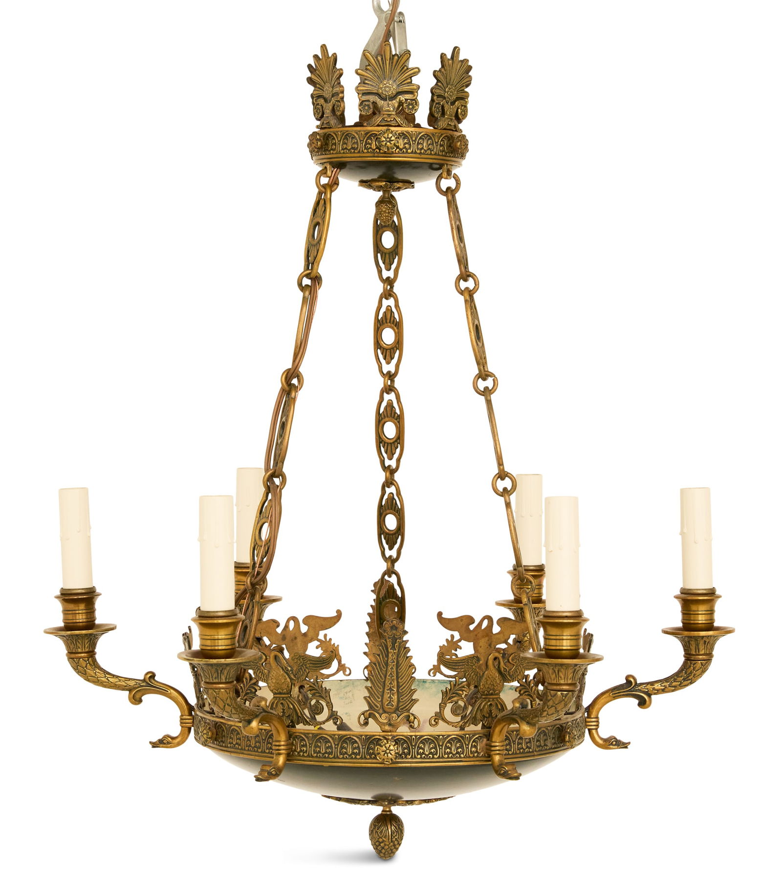 French Bronze Chandelier in the Empire Taste (1 of 1)