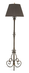French Cast-Iron and Parcel-Gilt Floor Lamp