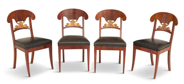 Four Baltic Mahogany Dining Chairs