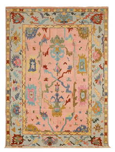 Turkish Angora Oushak Carpet: Turkish Angora Oushak Carpet 9' 9" x 13' 10"