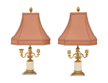 Pair of French Belle Epoque Lamps