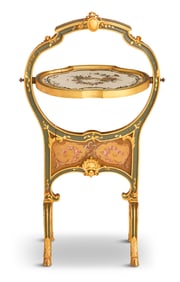 Polychrome and Parcel-Gilt Salon Table