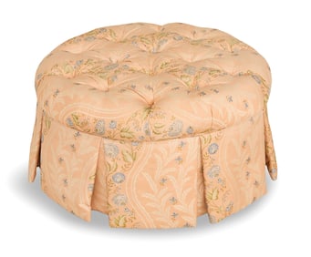 Custom Button-Tufted Ottoman