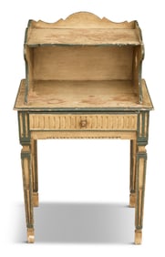 French Polychrome Wood Side Table
