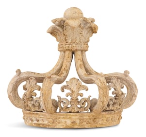 Painted Terracotta Bed Corona in the Rococo Taste