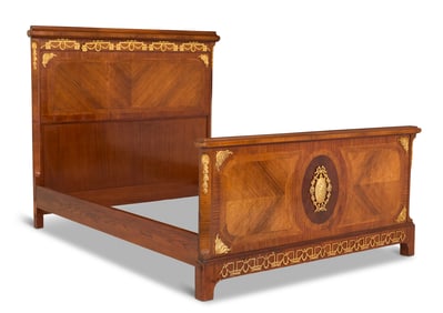 French Kingwood and Ormolu-Mounted Bed