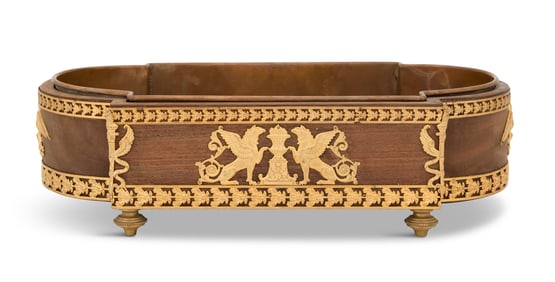Gilt-Brass and Mahogany Jardiniere