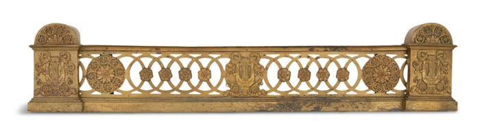 French Restauration Bronze Dore Adjustable Fender