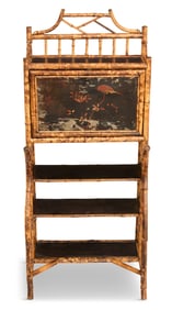 Bamboo Drop-Front Writing Desk