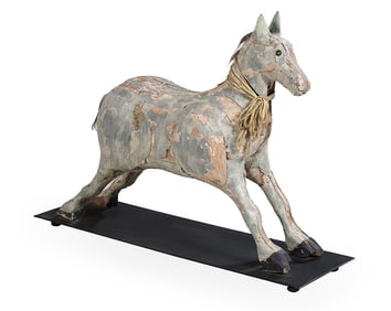 Welsh Painted Wood Hobby Horse