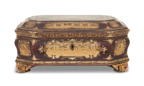 Chinese Export Lacquered Work Box