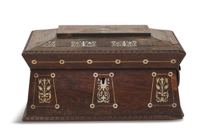 William IV Rosewood Workbox